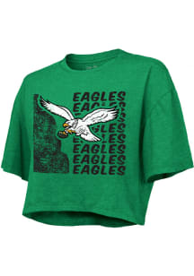 Philadelphia Eagles Womens Kelly Green Punt Short Sleeve T-Shirt