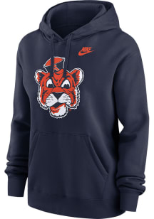 Nike Auburn Tigers Womens Navy Blue Slant Hooded Sweatshirt