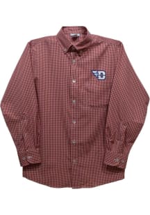 Vive La Fete Dayton Flyers Toddler Red Gingham Long Sleeve Polo