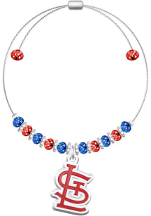 St Louis Cardinals 2-Tone Beaded Toggle Womens Bracelet