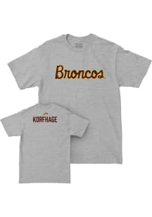Julie Korfhage Western Michigan Broncos Grey NIL Script Short Sleeve Player T Shirt