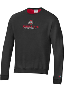 Champion Ohio State Buckeyes Mens Black Stadium Long Sleeve Crew Sweatshirt
