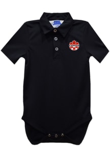 Vive La Fete Canada National Team Baby Black Bessie Short Sleeve One Piece Polo