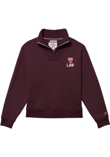League Harvard Crimson Womens Maroon 1991 Qtr Zip
