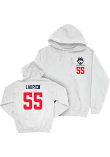 Andrew Laurich Campus Ink UConn Huskies Youth NIL Logo Long Sleeve Player Hoodie White
