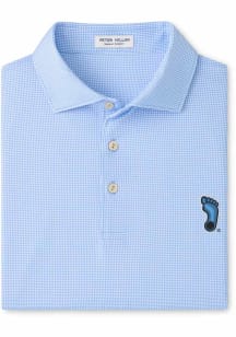 Peter Millar North Carolina Tar Heels Mens Light Blue Border Short Sleeve Fashion Polo