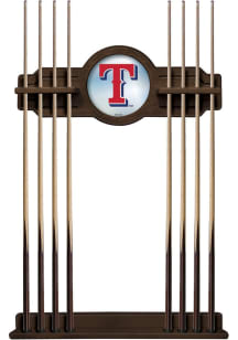 Texas Rangers Solid Wood Cue Rack Pool Table