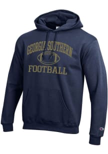 Champion Georgia Southern Eagles Mens Navy Blue Football Football Powerblend Long Sleeve Hoodie
