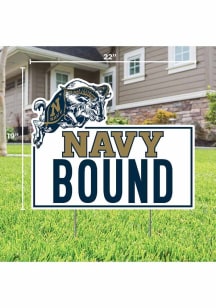 Navy Midshipmen School Bound Yard Sign - White