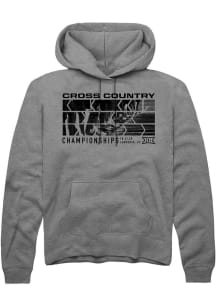 Summit Sportswear Big 12 Mens Graphite 2025 Cross Country Championships Long Sleeve Hoodie