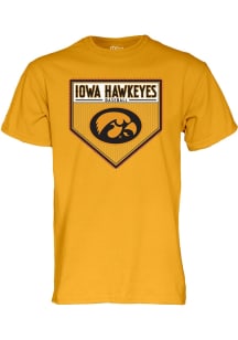 Blue 84 Iowa Hawkeyes Gold 2025 Big Ten Baseball Short Sleeve T Shirt