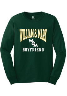 Summit Sportswear William & Mary Tribe Green Boyfriend Long Sleeve T Shirt