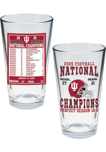 Indiana Hoosiers 16oz 2025 Scoreboard Perfect Season Pint Glass - White