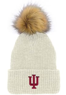 LogoFit Indiana Hoosiers White Belgian Womens Knit Hat