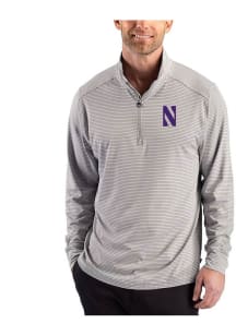 Cutter and Buck Northwestern Wildcats Mens Purple Forge Eco Long Sleeve Qtr Zip Pullover