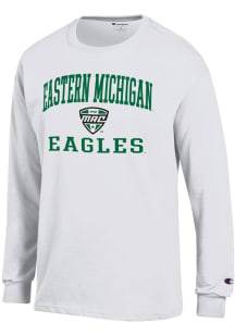 Champion Eastern Michigan Eagles White MAC Arch Jersey Long Sleeve T Shirt