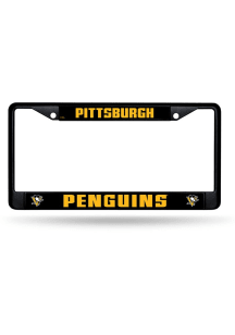 Pittsburgh Penguins Metal License Plate Frame - Black