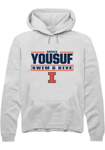 Sophia Yousuf Illinois Fighting Illini Mens White NIL Stacked Box Player Hood