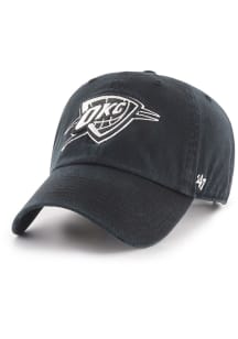 47 Oklahoma City Thunder & White Clean Up Adjustable Hat - Black
