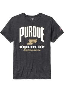 Purdue Boilermakers Black Victory Falls Number One Established Short Sleeve Fashion T Shirt