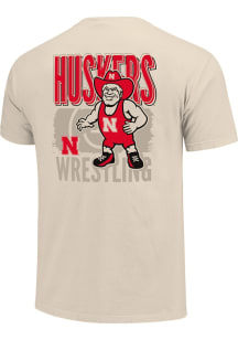 Nebraska Cornhuskers Youth Ivory Herbie Wrestling Short Sleeve T-Shirt