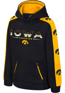 Colosseum Iowa Hawkeyes Youth Black Bandit Long Sleeve Hoodie
