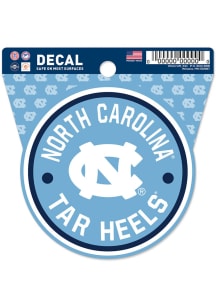North Carolina Tar Heels Run it Down Round Auto Decal - Light Blue