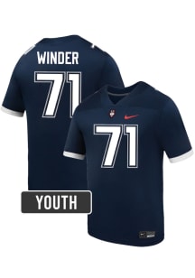 Owen Winder UConn Huskies Youth Navy Blue Nike NIL Name And Number Football Jersey