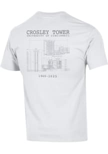 Champion Cincinnati Bearcats White Crosley Tower Short Sleeve T Shirt