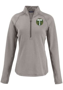 Cutter and Buck Portland Timbers Womens Graphite Pehastin Qtr Zip
