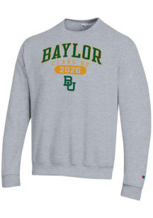 Champion Baylor Bears Mens Grey Class of 2026 Powerblend Long Sleeve Crew Sweatshirt