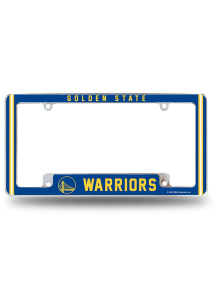 Golden State Warriors Classic All Over Chrome License Plate Frame - White