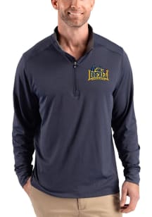 Cutter and Buck Drexel Dragons Mens Navy Blue Forge Eco Long Sleeve Qtr Zip Pullover