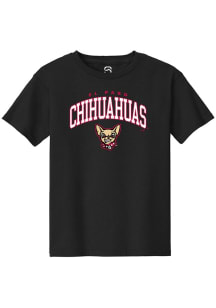 Summit Sportswear El Paso Chihuahuas Youth Black Arch Mascot Short Sleeve T-Shirt