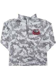 Vive La Fete Alabama Crimson Tide Youth Grey Camo Long Sleeve Quarter Zip Shirt