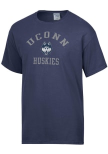 Gear For Sports UConn Huskies Womens Navy Blue Arch Garment Dyed Short Sleeve T-Shirt