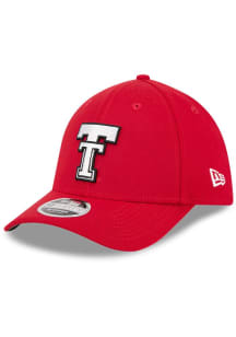 New Era Texas Tech Red Raiders Mens Red NCAA Replica 39THIRTY Modern Crown Flex Hat