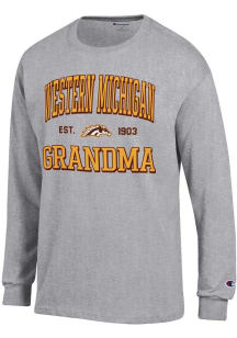 Champion Western Michigan Broncos Grey Est. Date Grandma Jersey Long Sleeve T Shirt