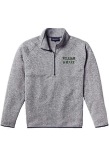 League William & Mary Tribe Mens Grey Heather Saranac Pullover Pullover Jackets