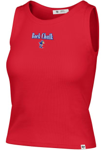 47 Kansas Jayhawks Womens Crimson Straight Cut Tank Top