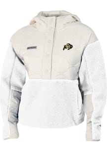 Columbia Colorado Buffaloes Womens White Cloud Point Fleece Light Weight Jacket