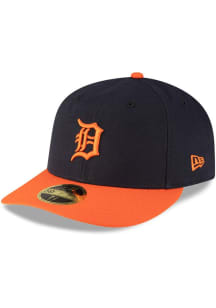 New Era Detroit Tigers Mens Navy Blue 2T AC Alt Low Profile 59FIFTY Fitted Hat
