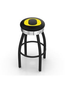 Oregon Ducks 3 Ring Chrome Seat Pub Stool - Black