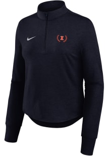 Nike Illinois Fighting Illini Womens Navy Blue Swift Qtr Zip Pullover