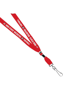 Jardine Ohio State Buckeyes 3/8 Football Sublimated w/Swivel Hook Lanyard - Red