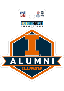 Illinois Fighting Illini 3" Alumni Durable Stickers - Orange