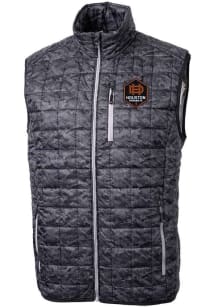 Cutter and Buck Houston Dynamo Mens Black Rainier PrimaLoft Printed Sleeveless Jacket