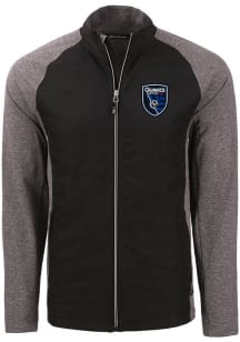 Cutter and Buck San Jose Earthquakes Mens Black Adapt Eco Medium Weight Jacket