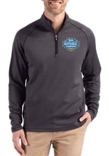Cutter and Buck UCLA Bruins Mens Black 2026 WBB Champions Pehastin Long Sleeve Qtr Zip Pullover