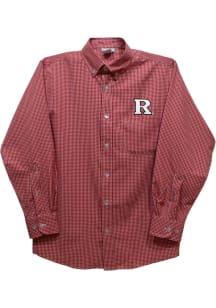 Vive La Fete Rutgers Scarlet Knights Baby Red Gingham Long Sleeve Polo